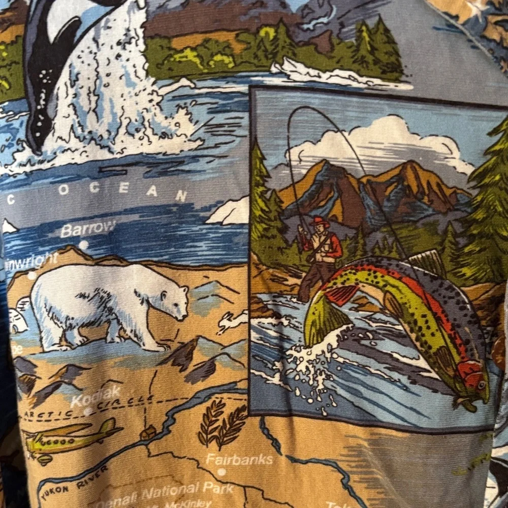 Blue Graphic Alaska Shirt - Picture 4 of 7